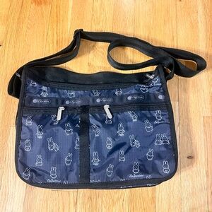 lesportsac miffy black and white crossbody bag